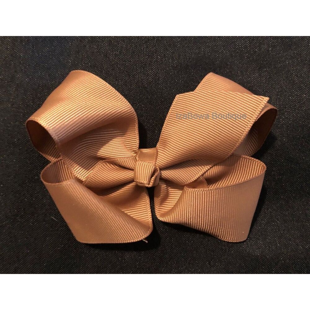 Brown 4" Boutique Bow   -kids-  4B2324  Handmade NWT